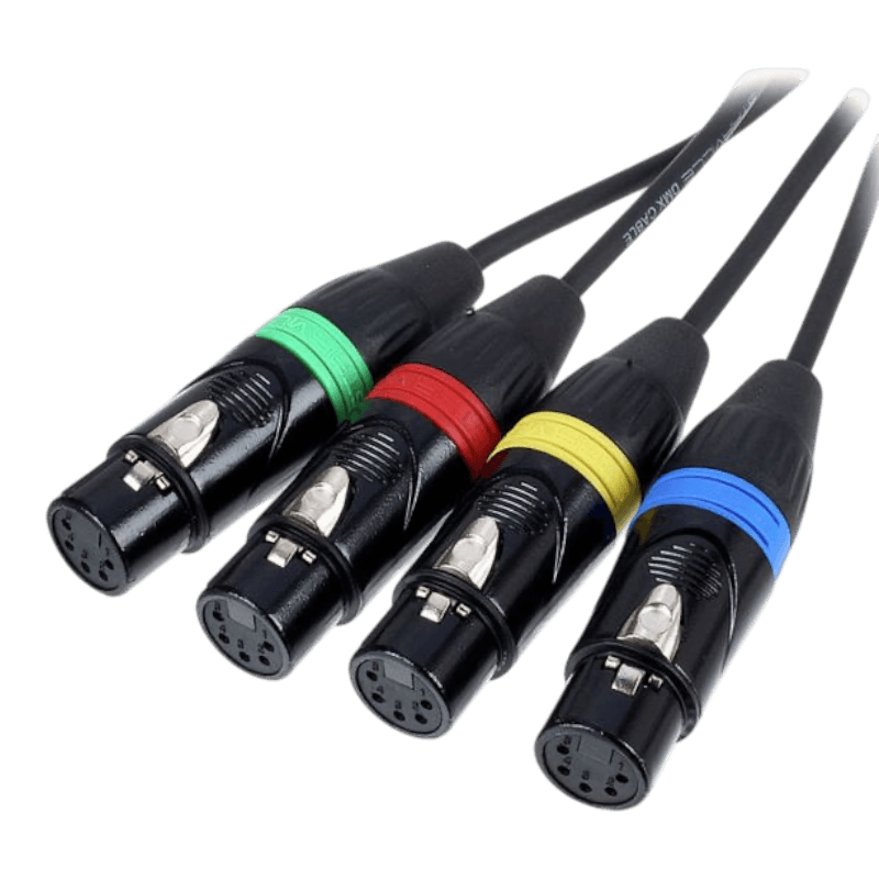 DMX CAT Adapter 4fach 5polig FX-5p