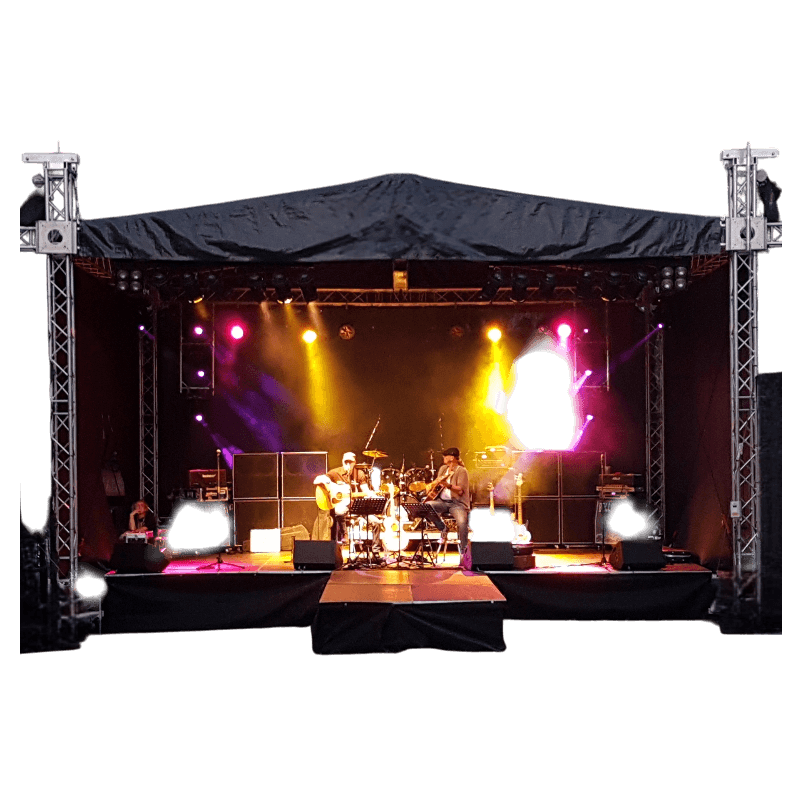 Giebeldachbühne 10,5x7m, H 7,5m, Podestfläche 9x7m