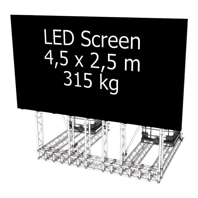 LED Wall Stand 11,25qm Outdoor