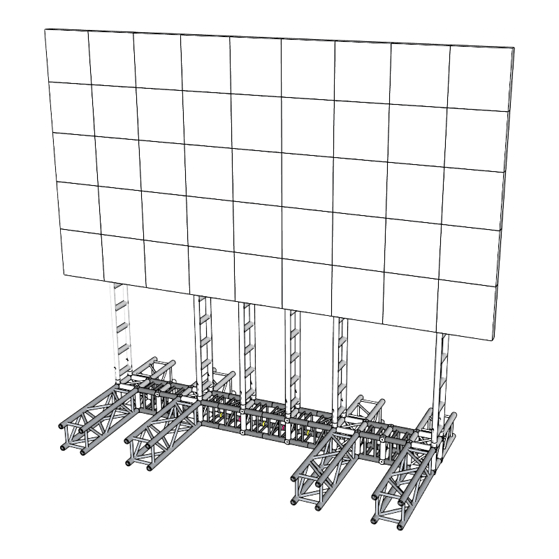 LED Screen 4,5x2,5m P2+sBL incl. LED Stand 1,5m UK